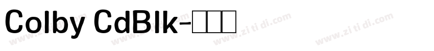 Colby CdBlk字体转换